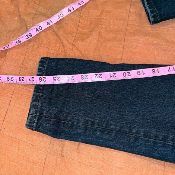 Levis 501 Original Fit Black Distressed Button-Fly Jeans 24x27 - Picture 10 of 12